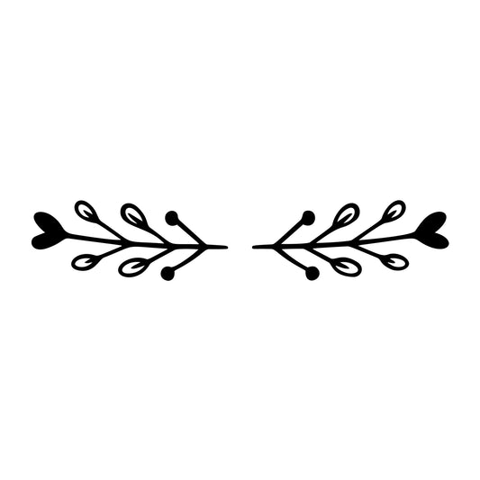 Floral Divider SVG design element for Cricut, Silhouette, laser cutting, vinyl, sublimation, and craft projects.