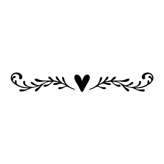 Floral Divider SVG design element for Cricut, Silhouette, laser cutting, vinyl, sublimation, and craft projects.