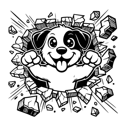 Dog SVG for Cricut, Silhouette, laser cutting, vinyl, sublimation, animal crafts, decals, shirts, and DIY craft projects.