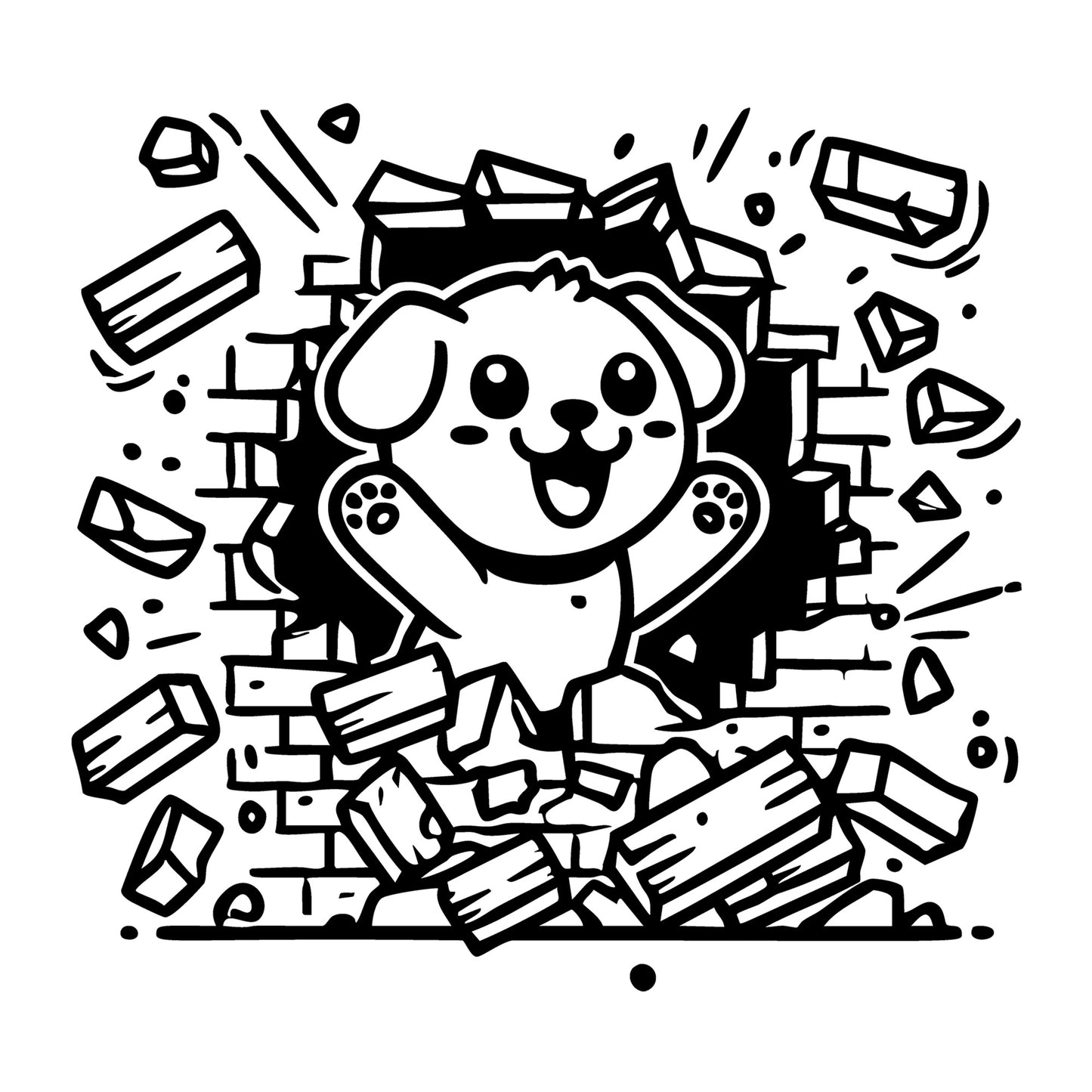 Dog SVG for Cricut, Silhouette, laser cutting, vinyl, sublimation, animal crafts, decals, shirts, and DIY craft projects.