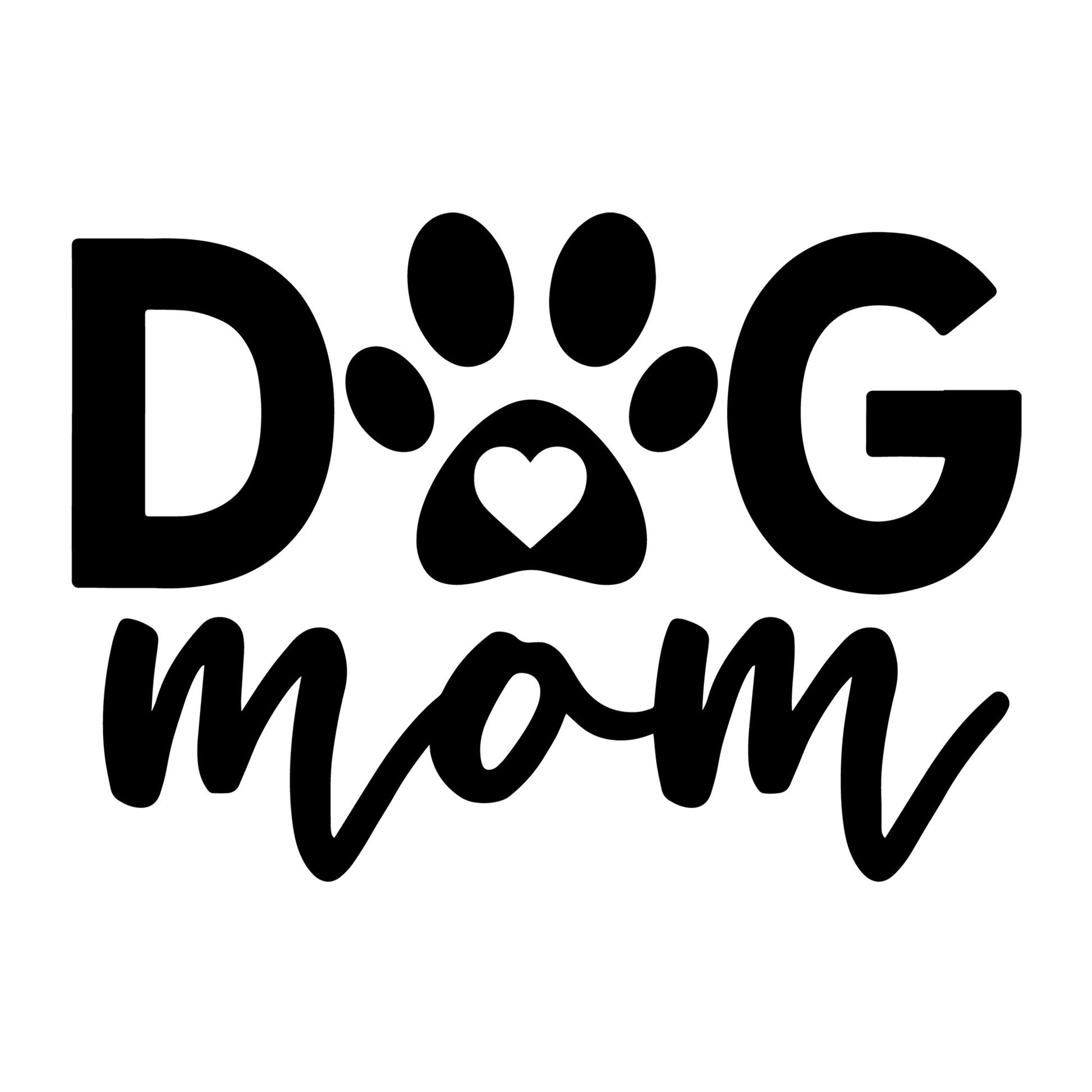 Dog Mom SVG for Cricut, Silhouette, laser cutting, vinyl, sublimation, dog shirts, decals, mugs, and DIY craft projects.