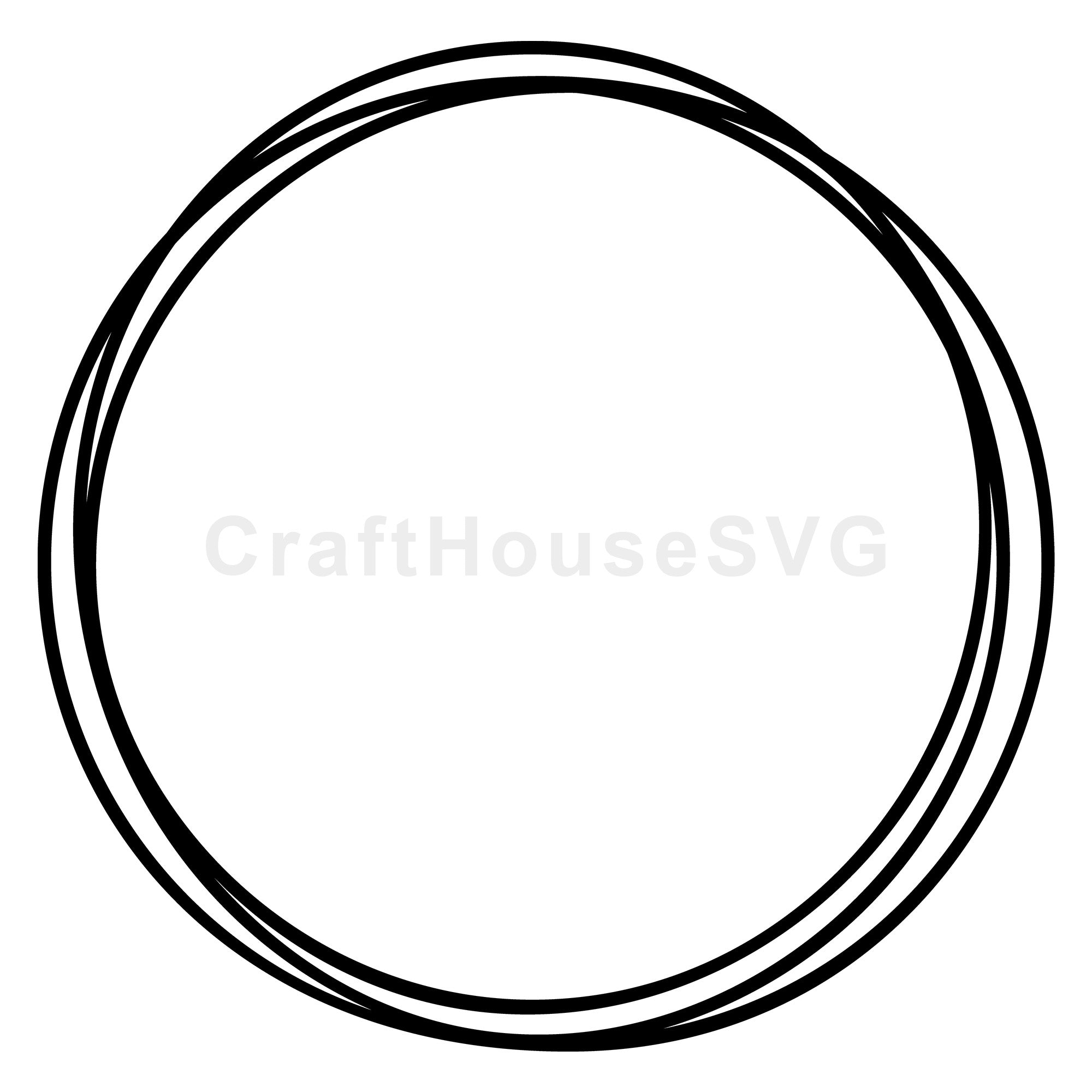 Double Circle Frame SVG