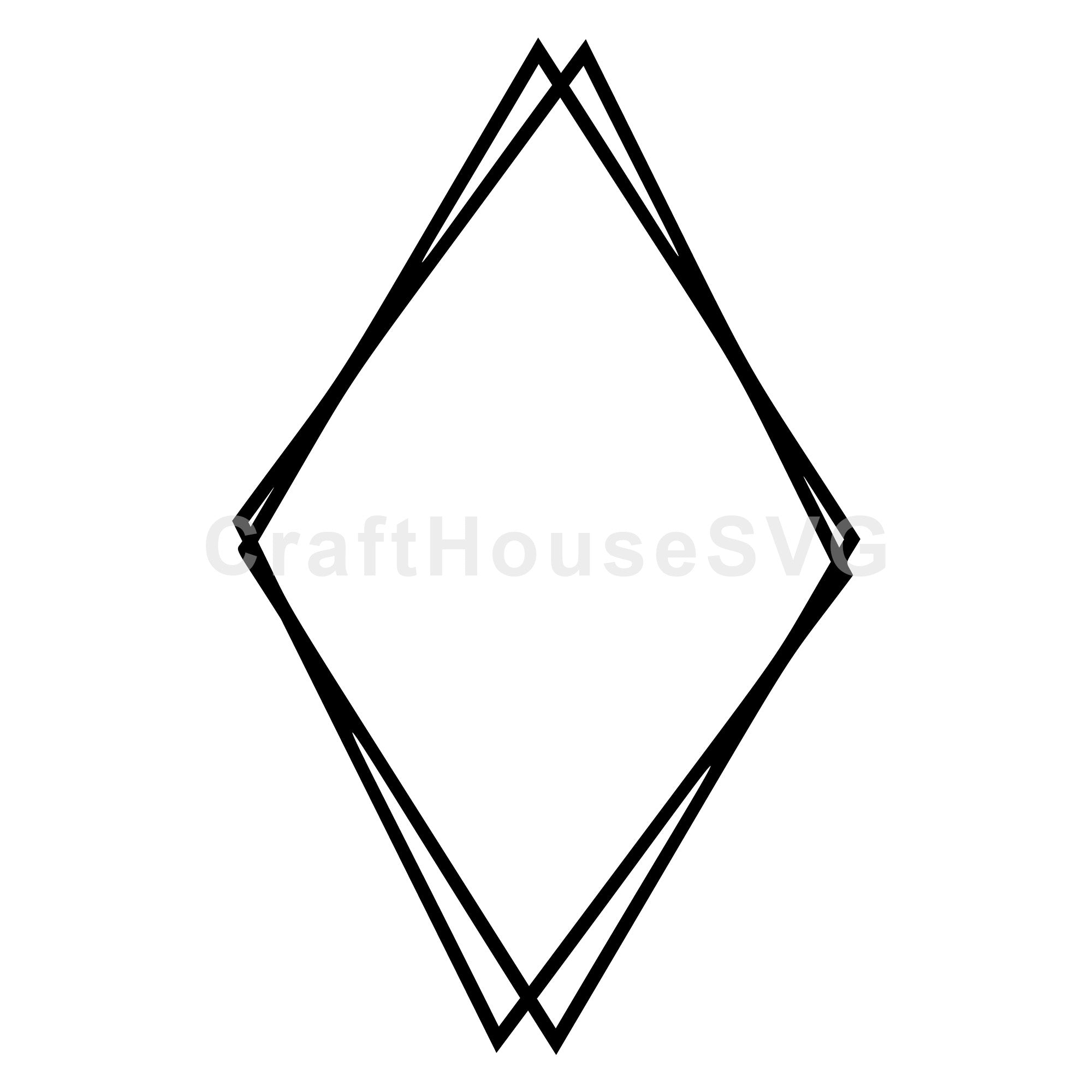 Double Diamond SVG Frame