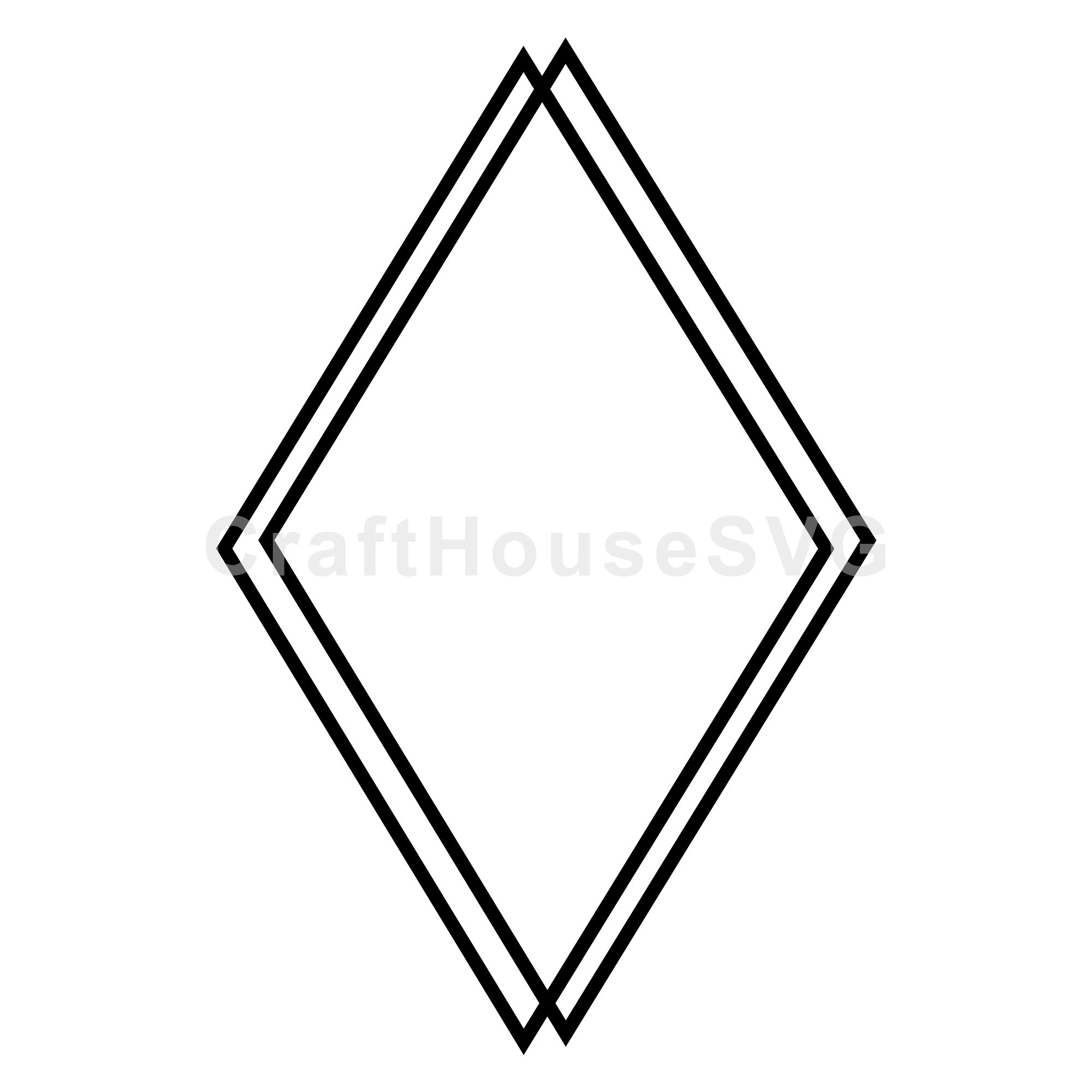 Double Diamond Frame SVG