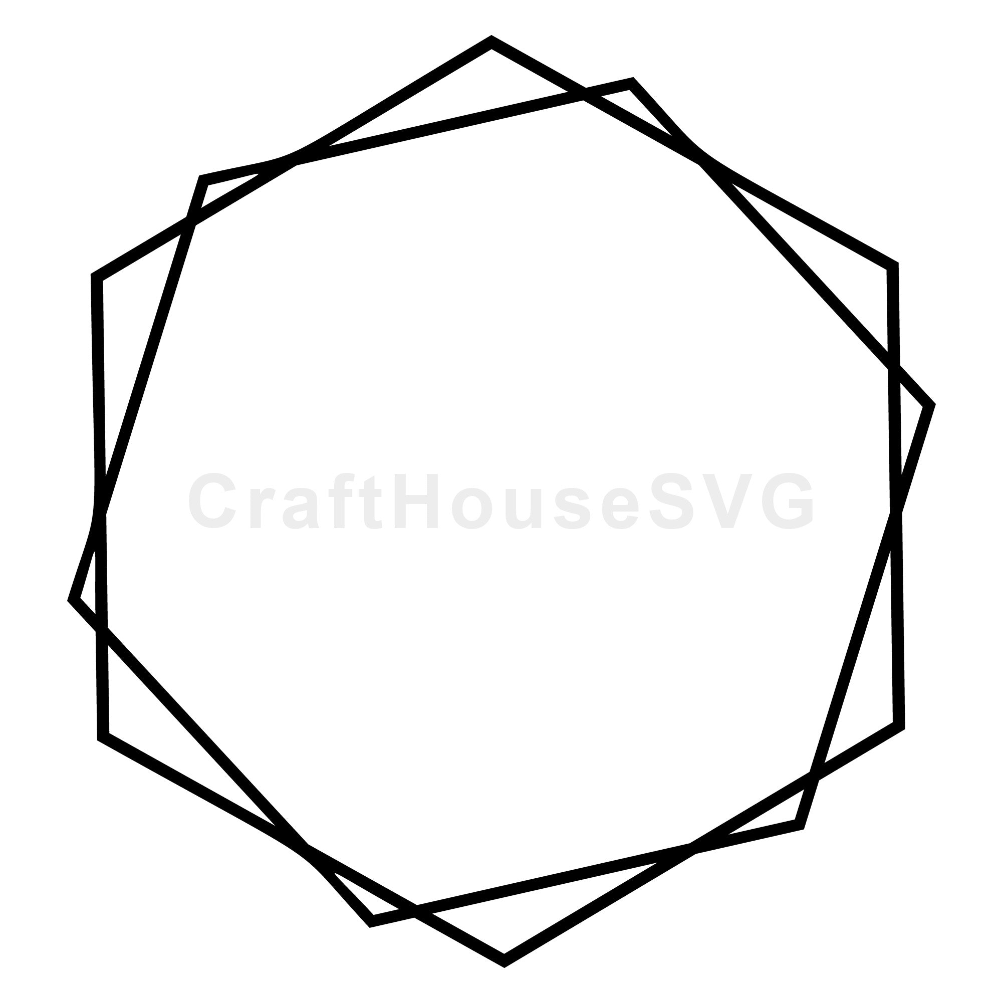 Double Hexagon SVG Frame