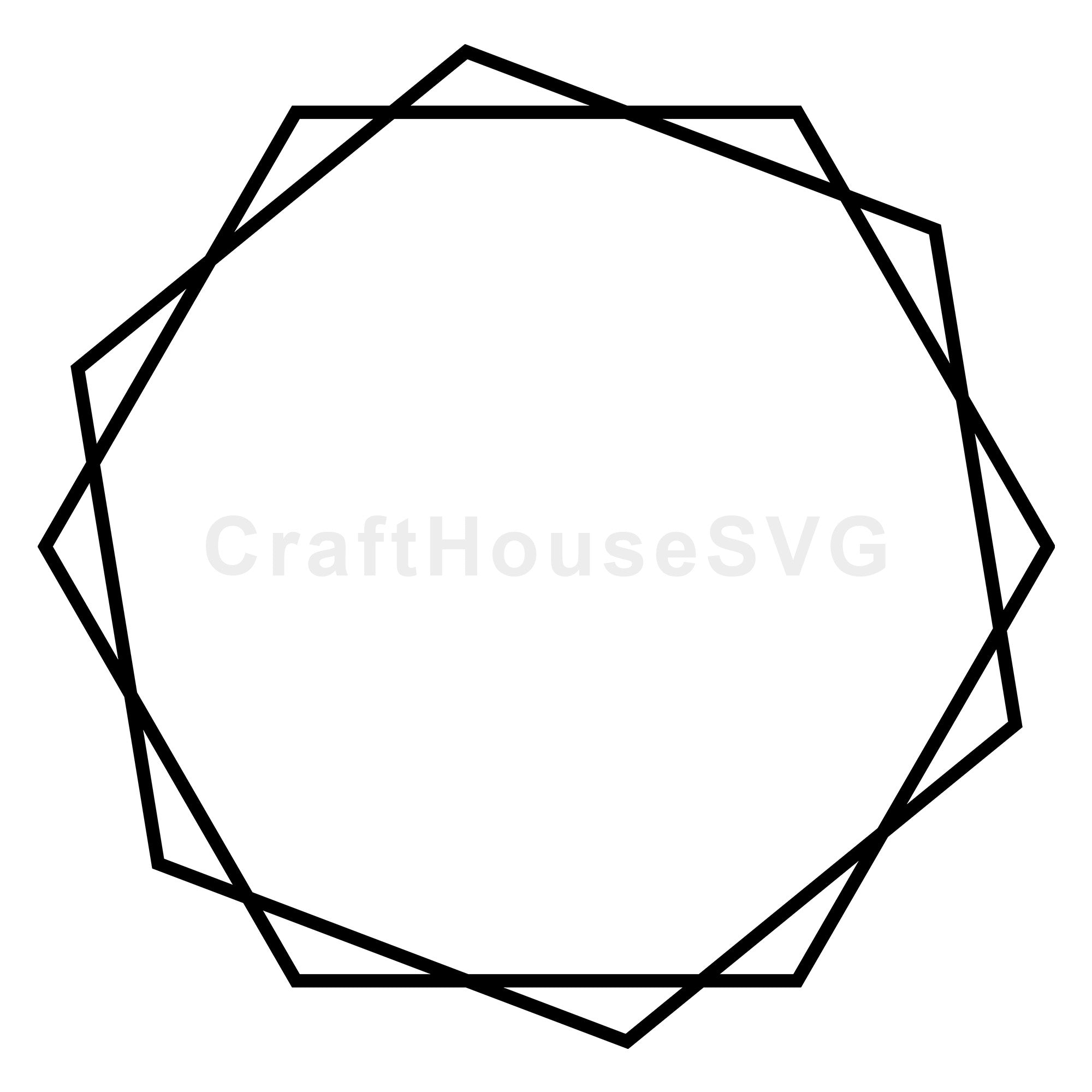 Double Hexagon Frame SVG