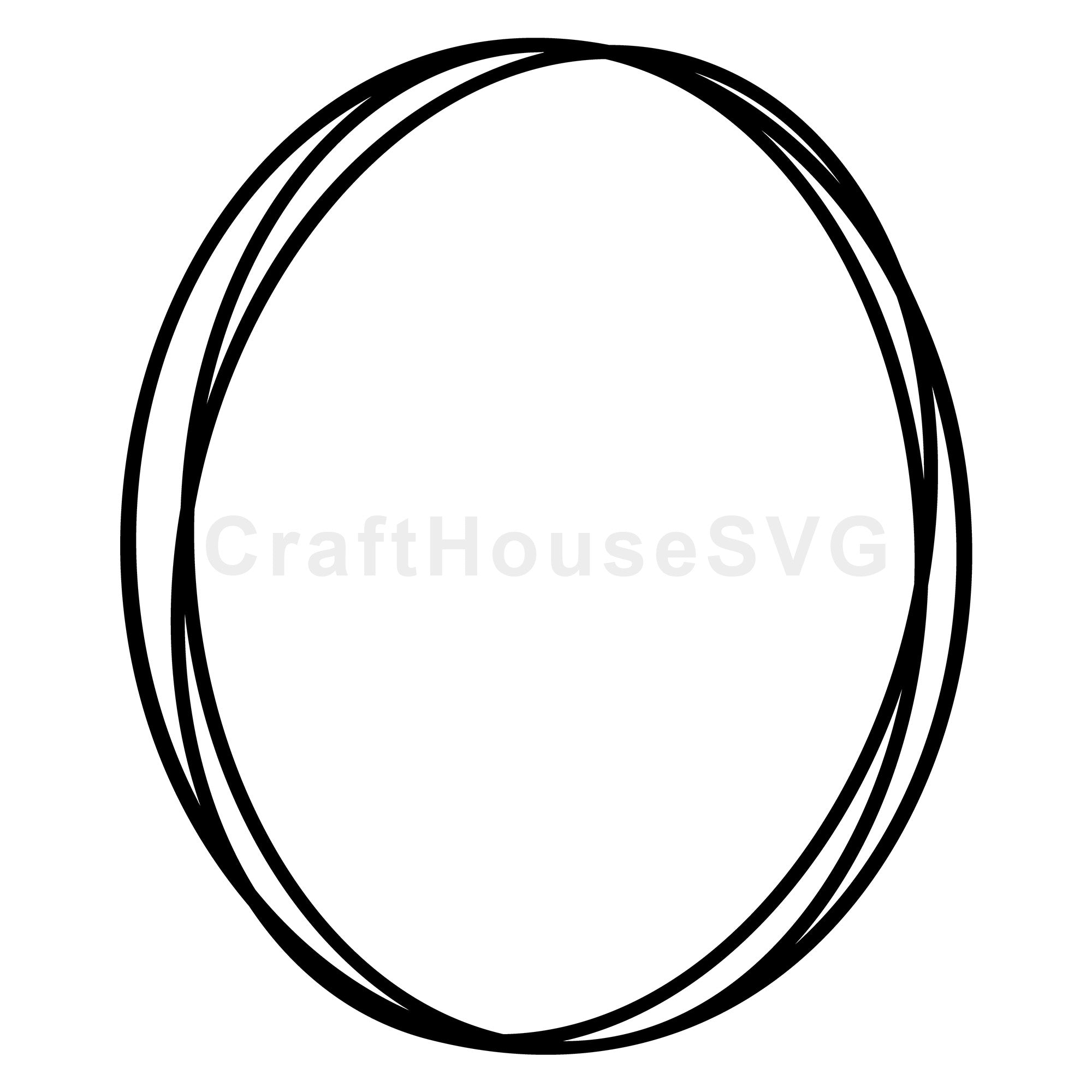 Double Oval SVG Frame