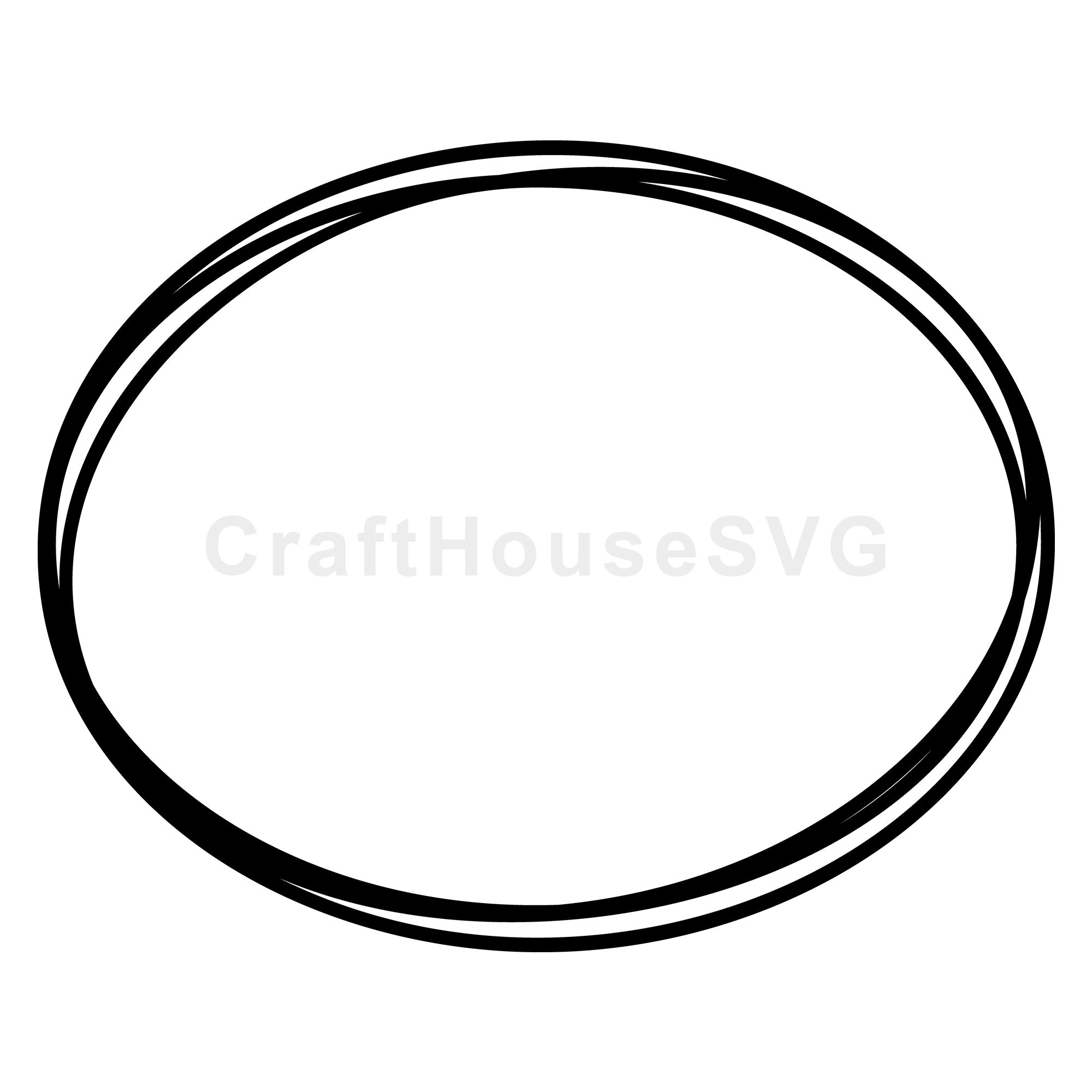 Double Oval Frame SVG