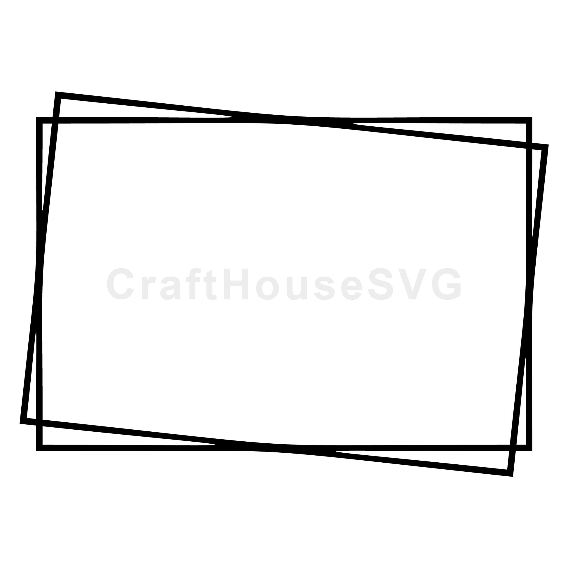 Double Rectangle Frame SVG - Craft House SVG