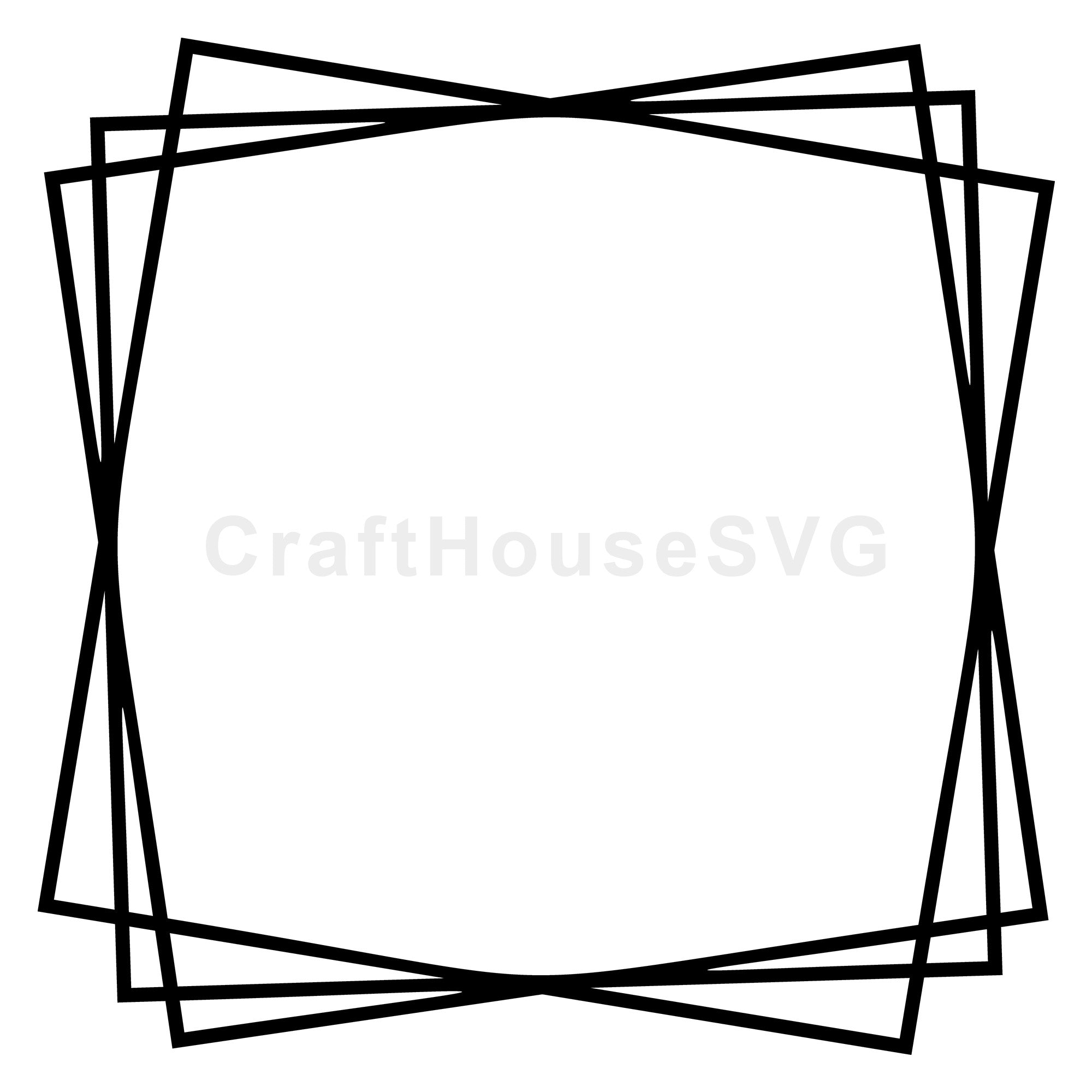 Double Square SVG Frame