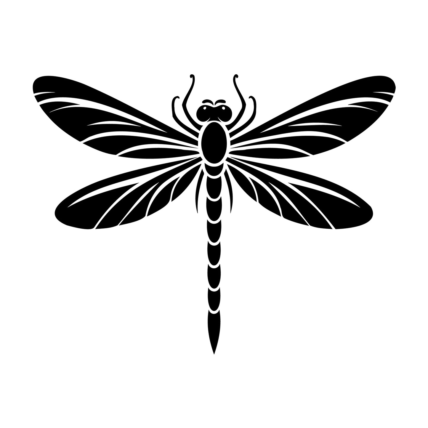 Dragonfly Silhouette 1 SVG silhouette design for Cricut, Silhouette, laser cutting, vinyl, sublimation, and craft projects.