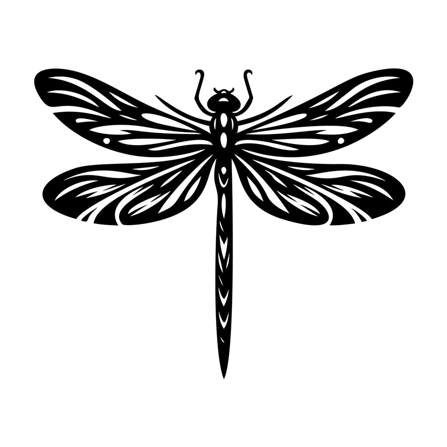 Dragonfly Silhouette 2 SVG silhouette design for Cricut, Silhouette, laser cutting, vinyl, sublimation, and craft projects.