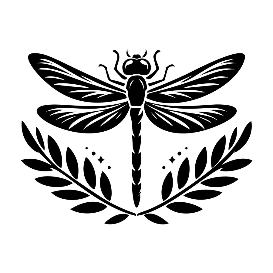 Dragonfly Silhouette 20 SVG silhouette design for Cricut, Silhouette, laser cutting, vinyl, sublimation, and craft projects.