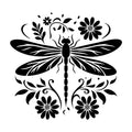 Dragonfly Silhouette 24 SVG silhouette design for Cricut, Silhouette, laser cutting, vinyl, sublimation, and craft projects.