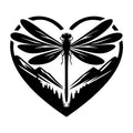 Dragonfly Silhouette 29 SVG silhouette design for Cricut, Silhouette, laser cutting, vinyl, sublimation, and craft projects.