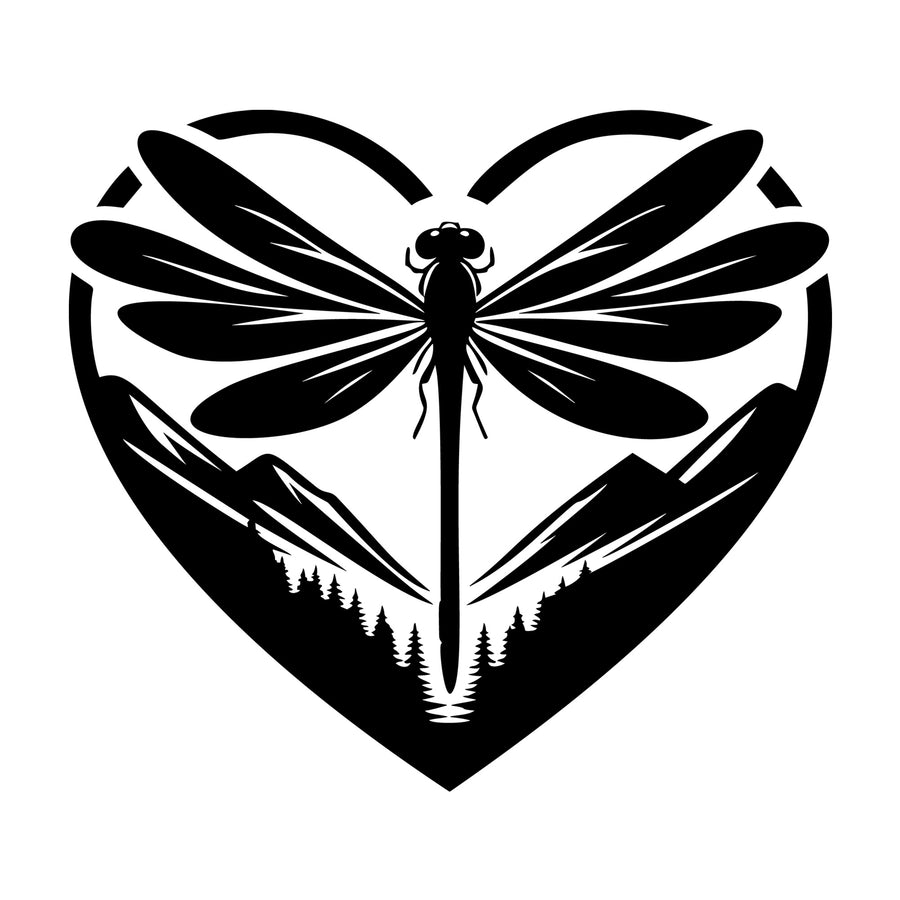 Dragonfly Silhouette 29 SVG silhouette design for Cricut, Silhouette, laser cutting, vinyl, sublimation, and craft projects.