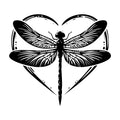 Dragonfly Silhouette 34 SVG silhouette design for Cricut, Silhouette, laser cutting, vinyl, sublimation, and craft projects.