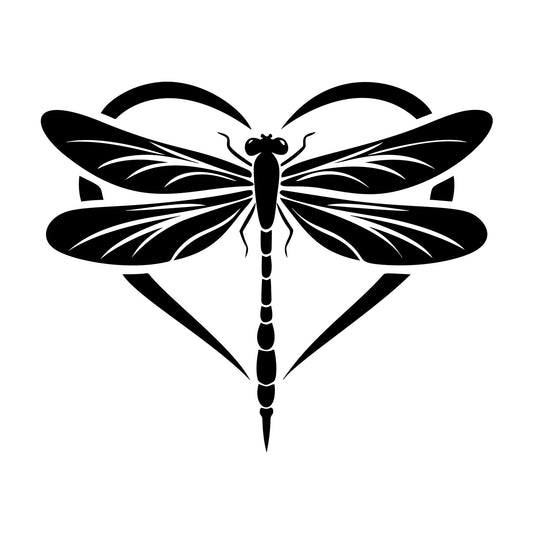 Dragonfly Silhouette 36 SVG silhouette design for Cricut, Silhouette, laser cutting, vinyl, sublimation, and craft projects.