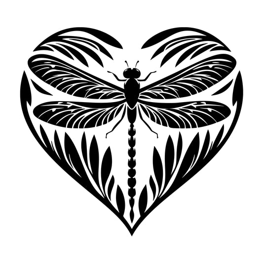 Dragonfly Silhouette 38 SVG silhouette design for Cricut, Silhouette, laser cutting, vinyl, sublimation, and craft projects.