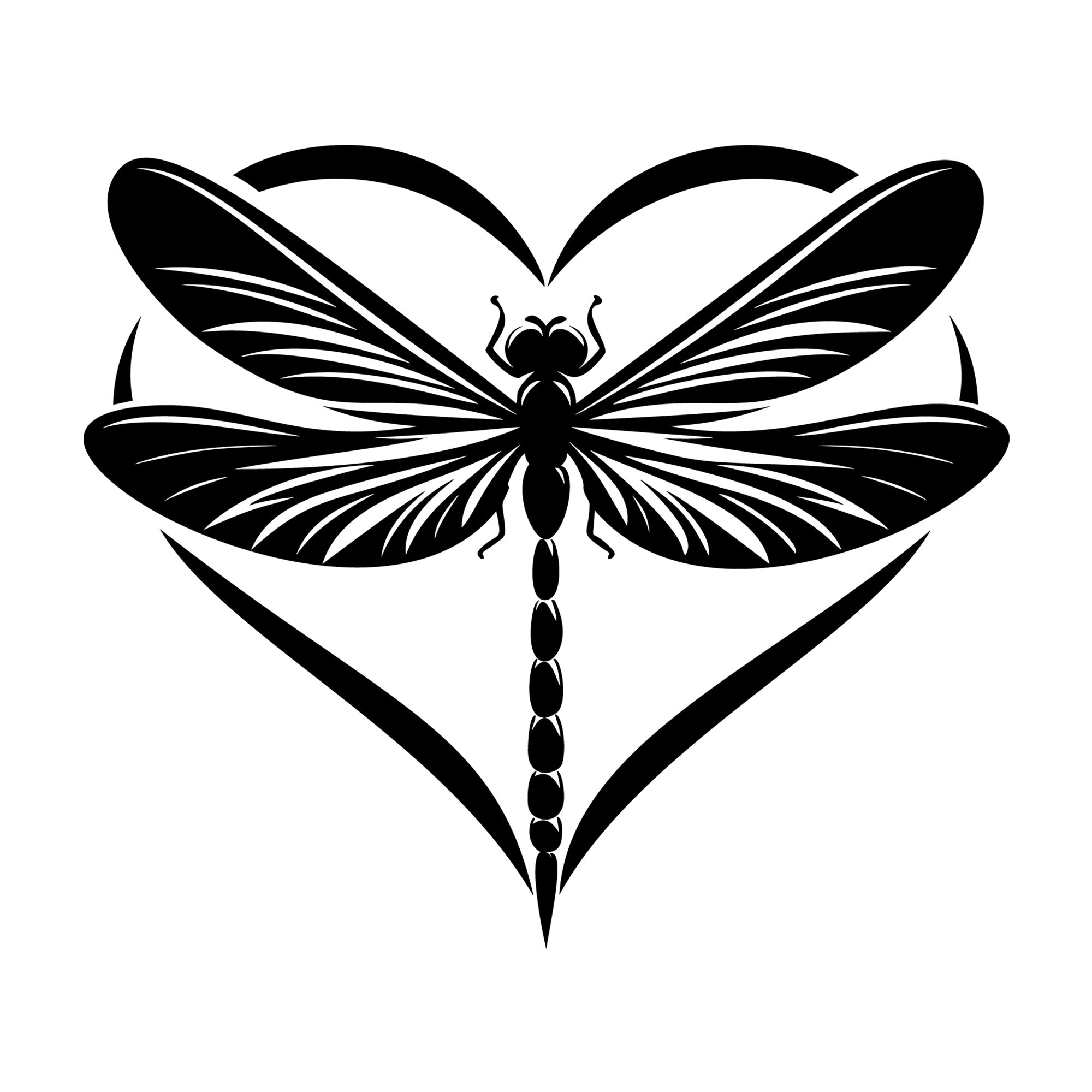 Dragonfly Silhouette 39 SVG silhouette design for Cricut, Silhouette, laser cutting, vinyl, sublimation, and craft projects.
