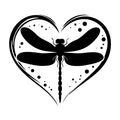 Dragonfly Silhouette 40 SVG silhouette design for Cricut, Silhouette, laser cutting, vinyl, sublimation, and craft projects.