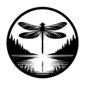 Dragonfly Silhouette 45 SVG silhouette design for Cricut, Silhouette, laser cutting, vinyl, sublimation, and craft projects.