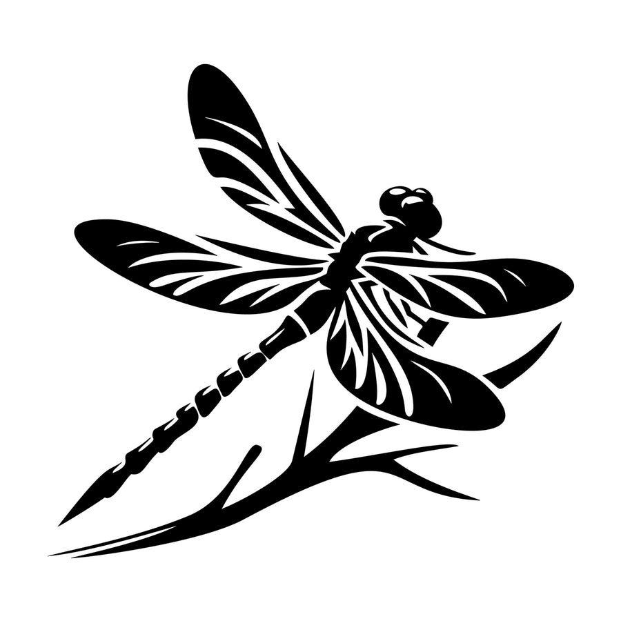 Dragonfly Silhouette 7 SVG silhouette design for Cricut, Silhouette, laser cutting, vinyl, sublimation, and craft projects.