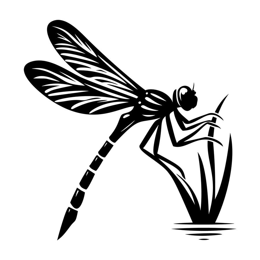 Dragonfly Silhouette 8 SVG silhouette design for Cricut, Silhouette, laser cutting, vinyl, sublimation, and craft projects.