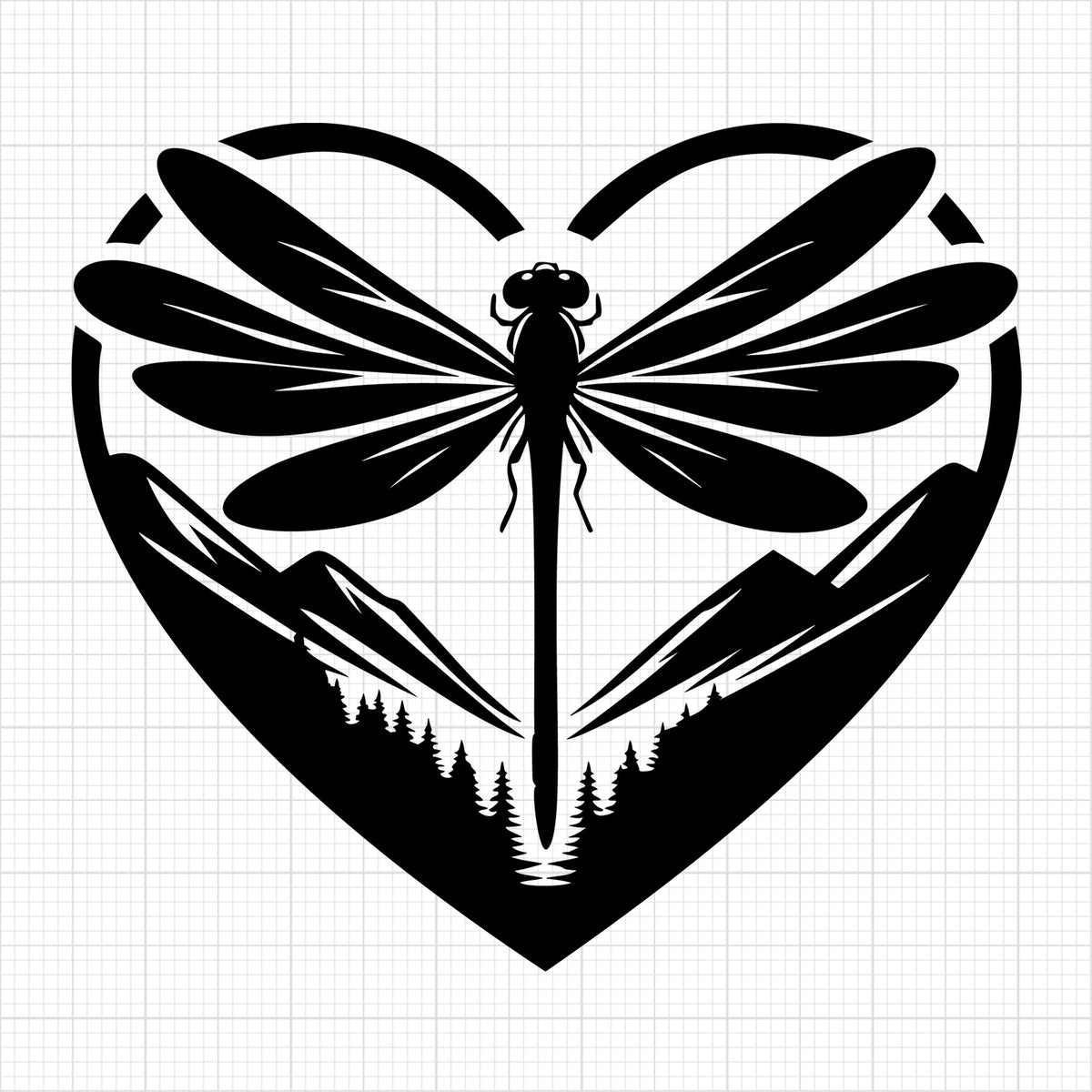 Dragonfly Silhouette 29