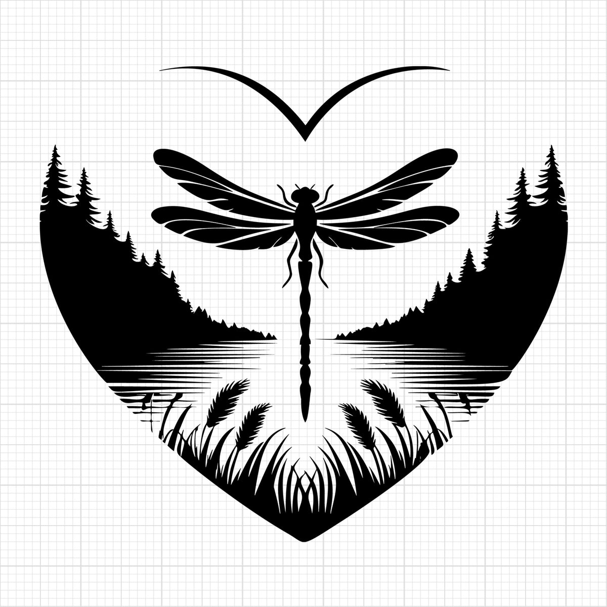 Dragonfly Silhouette 32