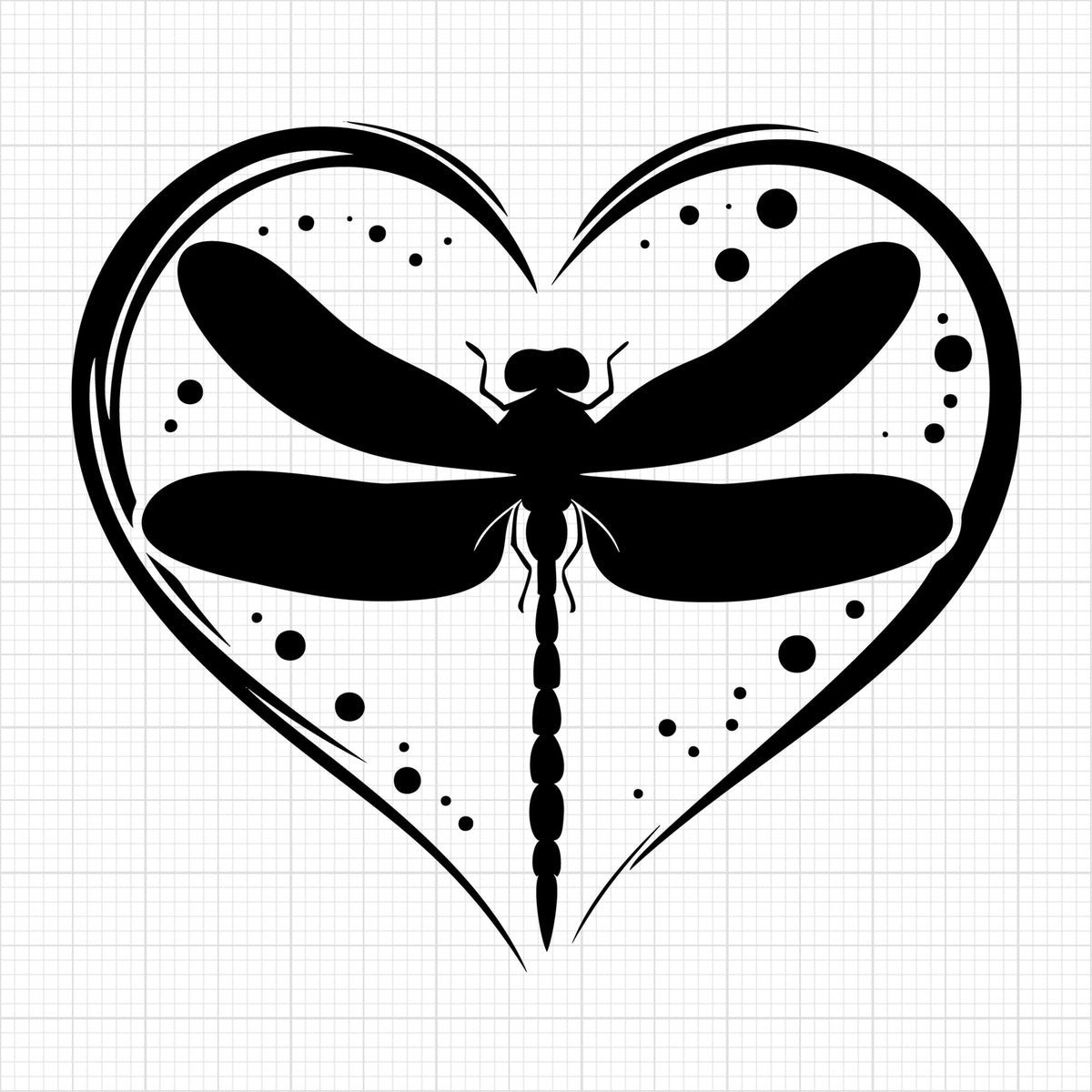 Dragonfly Silhouette 40