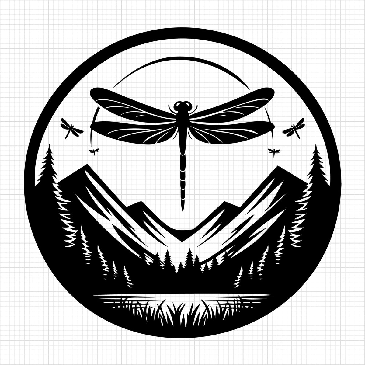 Dragonfly Silhouette 42