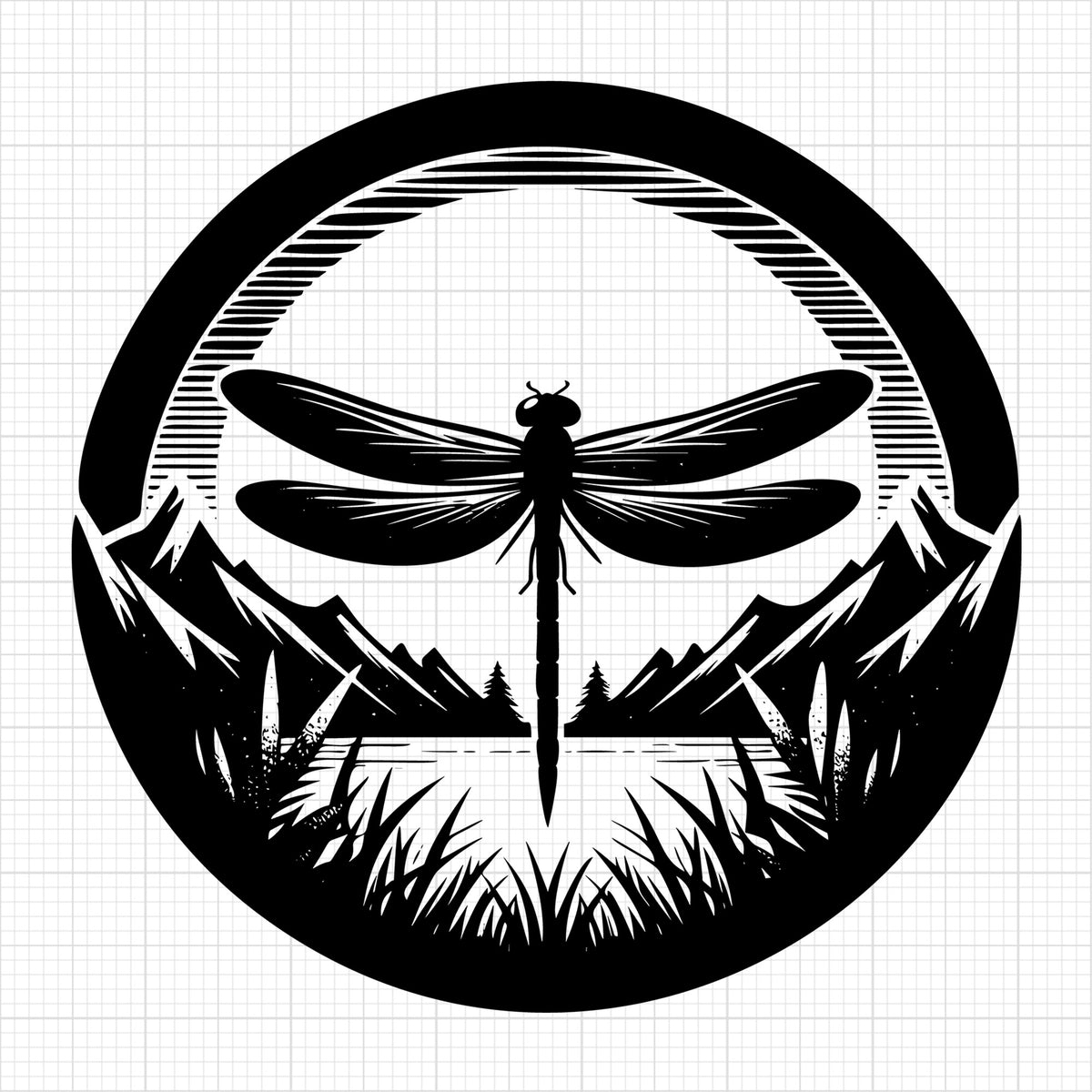 Dragonfly Silhouette 43