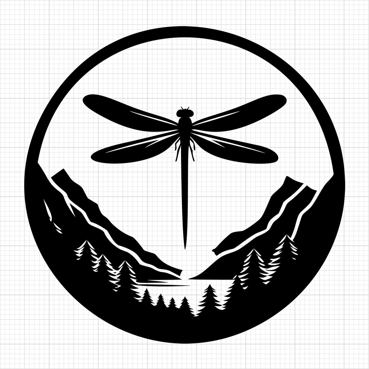 Dragonfly Silhouette 44