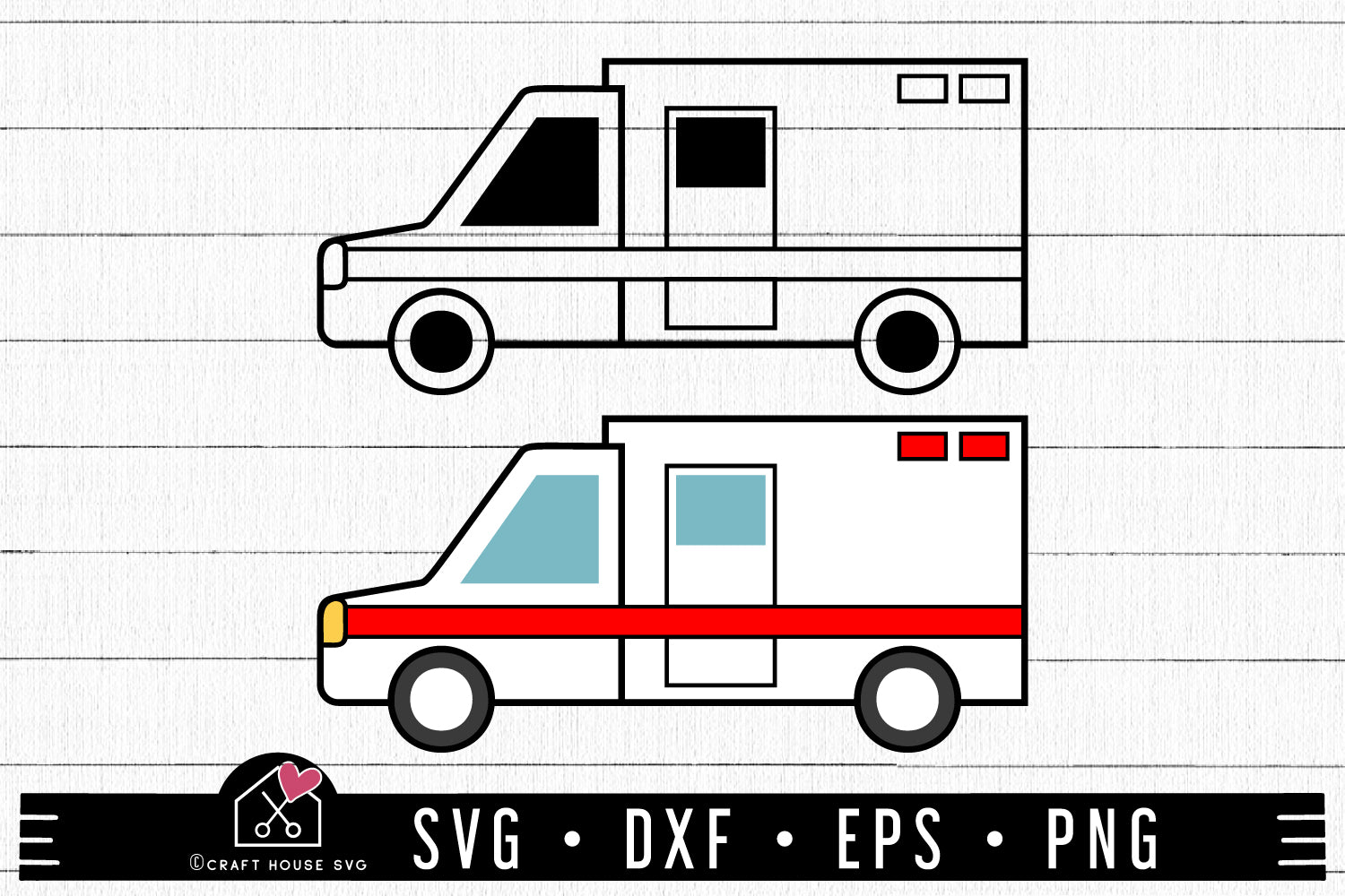 FREE Ambulance Van SVG EMT Emergency Vehicle Cut Files