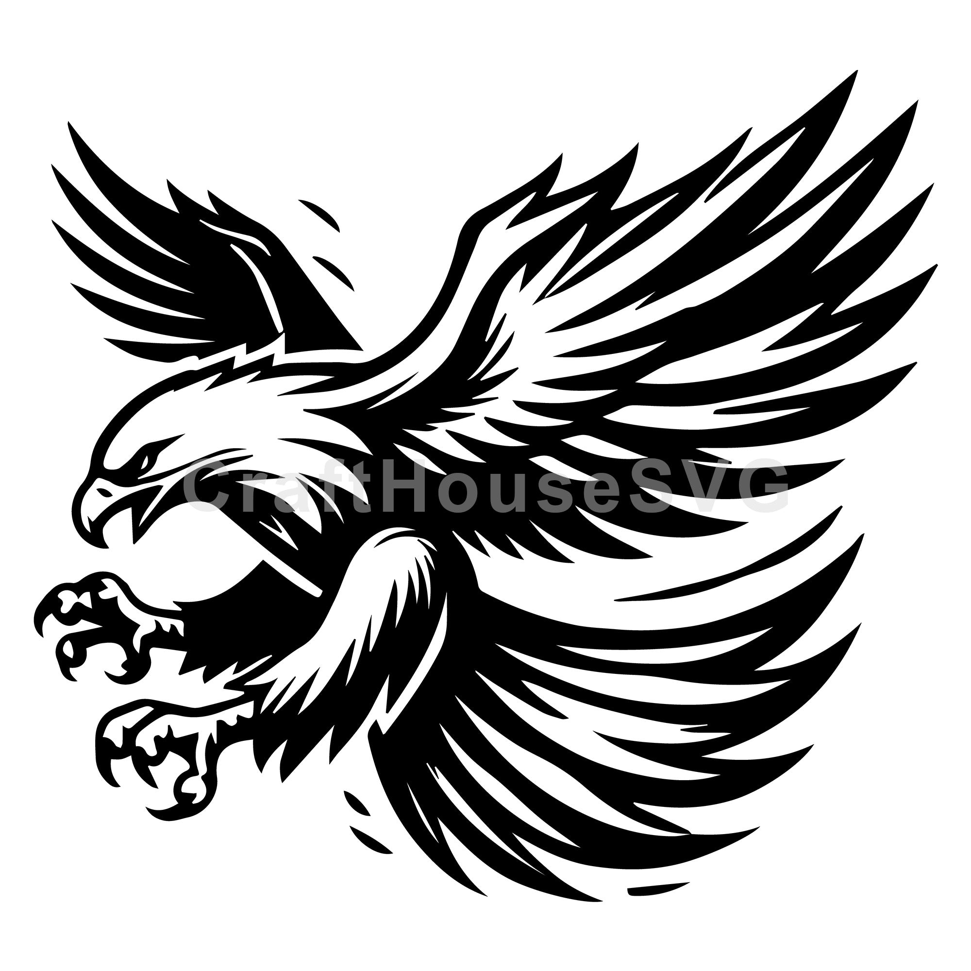 Eagle Mid Flight SVG