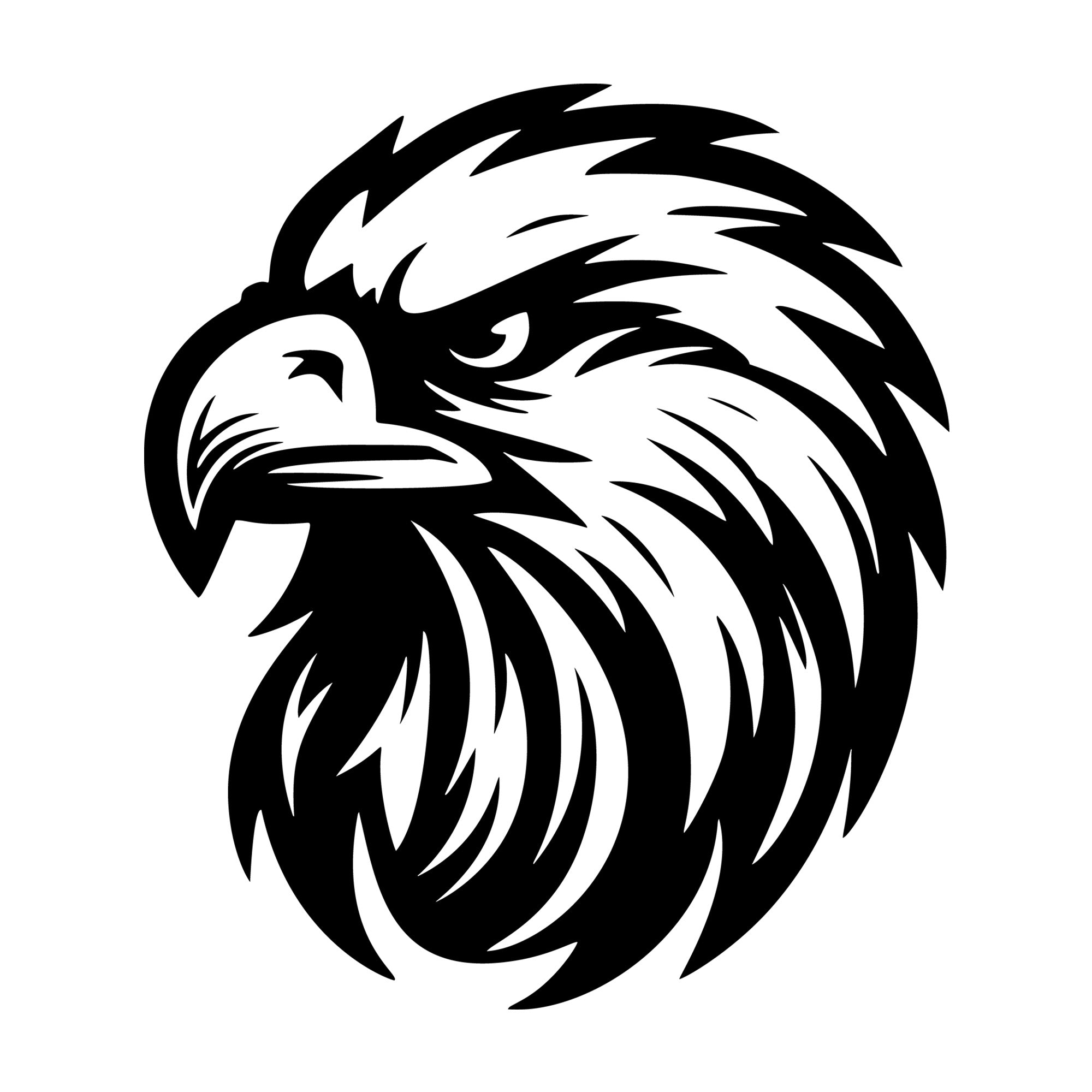 Eagle Head SVG design for Cricut, Silhouette, laser cutting, vinyl, sublimation, and craft projects.