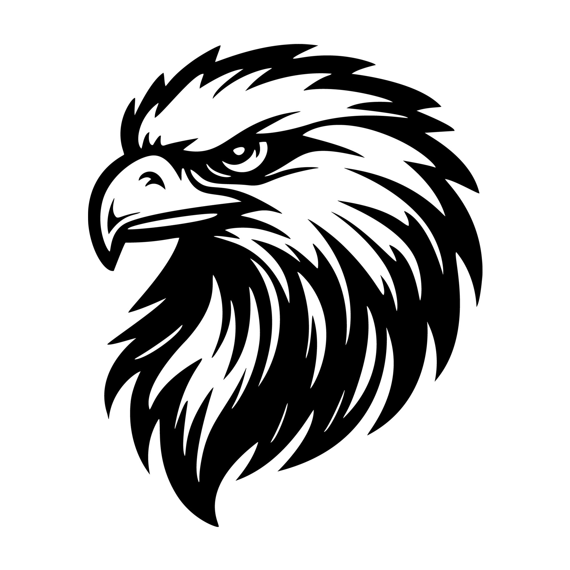 Eagle Head SVG design for Cricut, Silhouette, laser cutting, vinyl, sublimation, and craft projects.