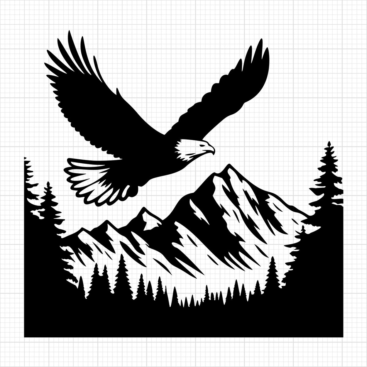 Eagle Flying Over Mountains