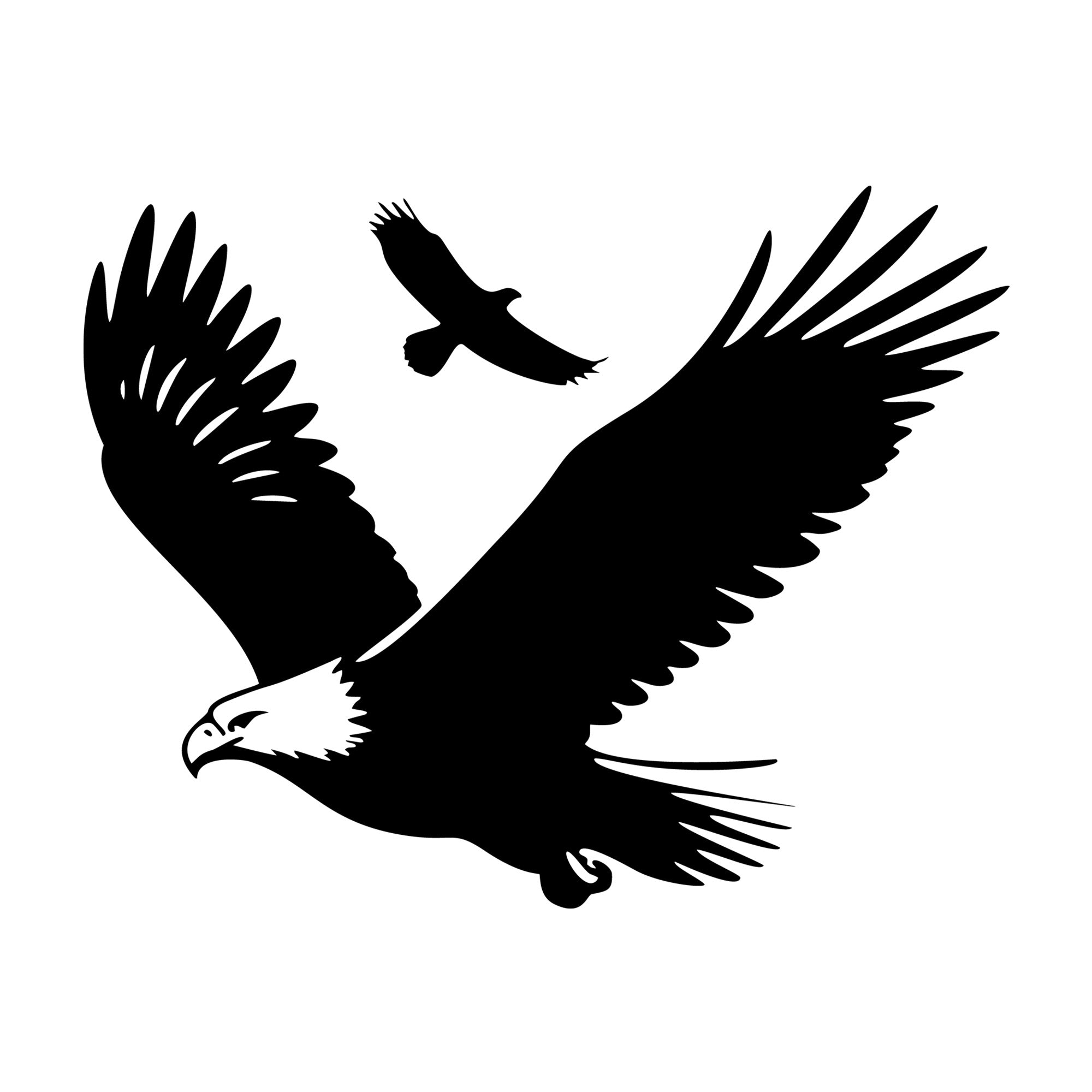 Eagles Flying SVG design for Cricut, Silhouette, laser cutting, vinyl, sublimation, and craft projects.