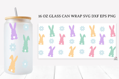 Easter 16 Oz Glass Can Wrap SVG Bundle