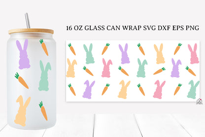 Easter 16 Oz Glass Can Wrap SVG Bundle