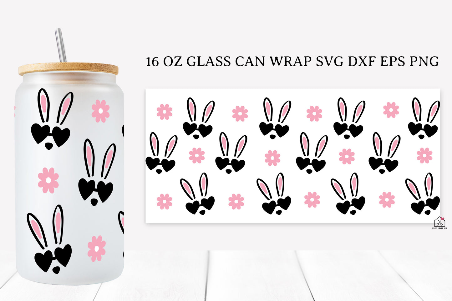 Easter 16 Oz Glass Can Wrap SVG Bundle
