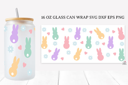 Easter 16 Oz Glass Can Wrap SVG Bundle