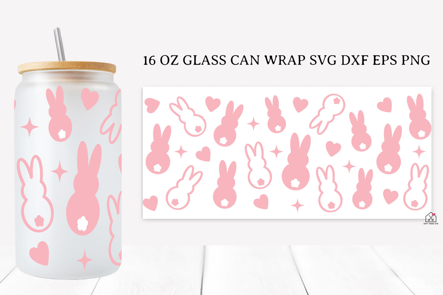Easter 16 Oz Glass Can Wrap SVG Bundle
