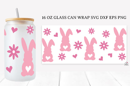Easter 16 Oz Glass Can Wrap SVG Bundle