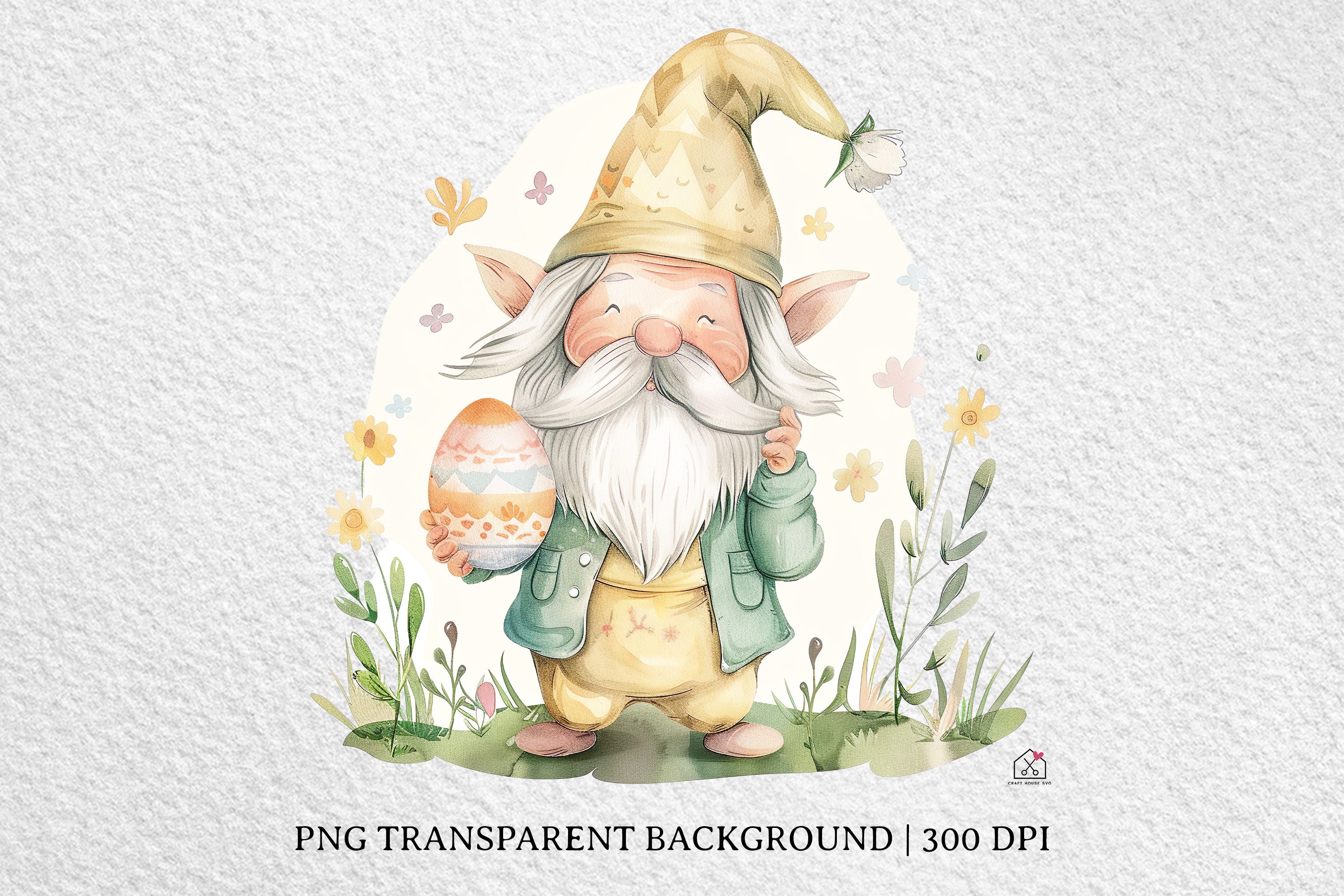 Watercolor Easter Gnome Sublimation Bundle Clip Art PNG - Craft House SVG