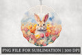 FREE Easter Bunny Round Sublimation Wind Spinner Design PNG