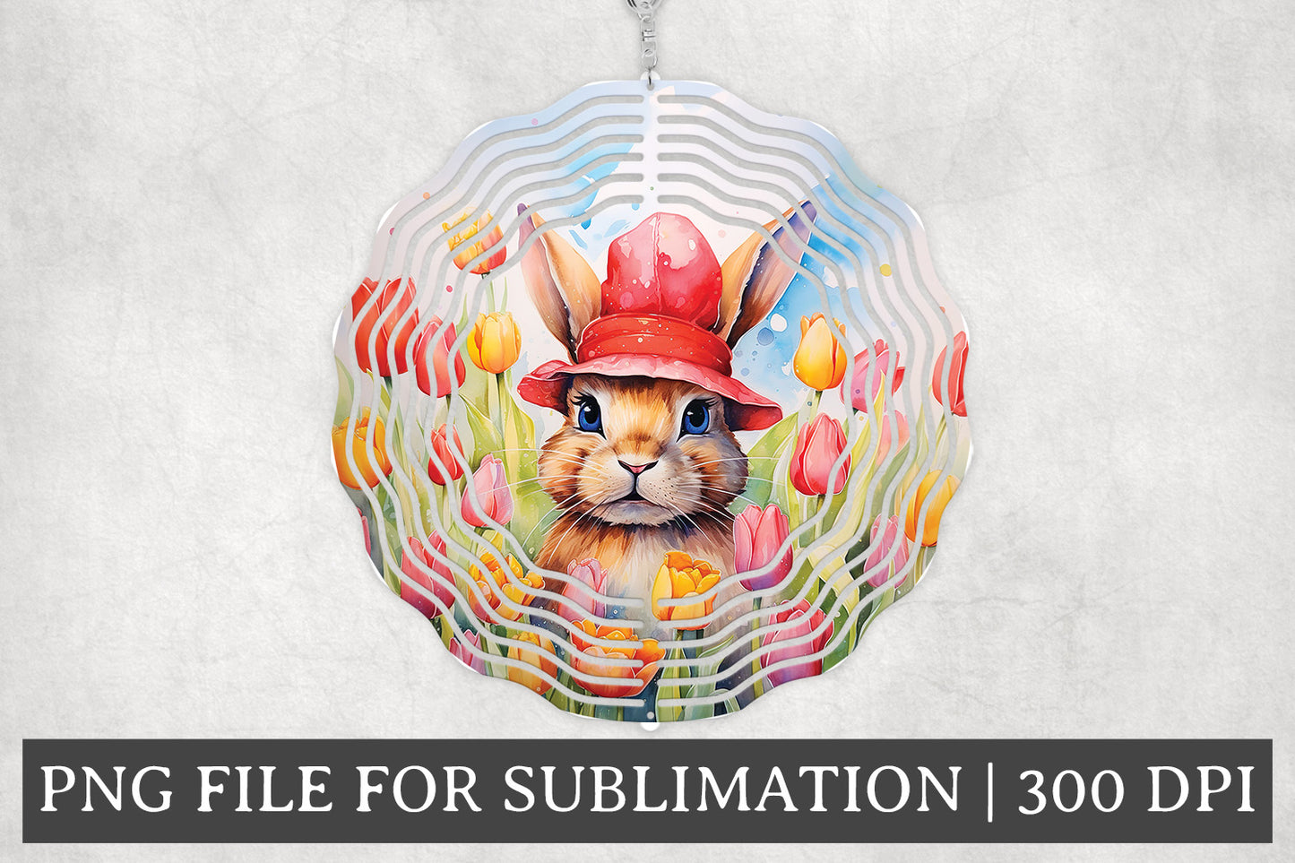 Easter Round Windspinner Bundle Sublimation Designs PNG