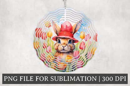 Easter Round Windspinner Bundle Sublimation Designs PNG